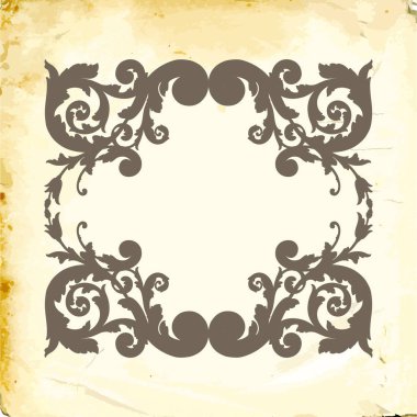 Tasarım için vintage elementlerin vektör barok 'u. 