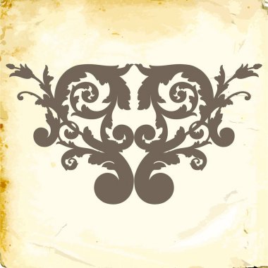 Tasarım için vintage elementlerin vektör barok 'u. 