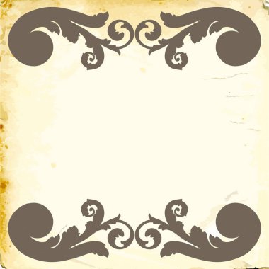 Tasarım için vintage elementlerin vektör barok 'u. 