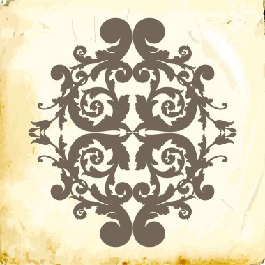 Tasarım için vintage elementlerin vektör barok 'u. 