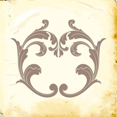 Tasarım için vintage elementlerin vektör barok 'u. 