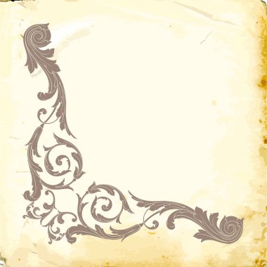 Tasarım için vintage elementlerin vektör barok 'u. 