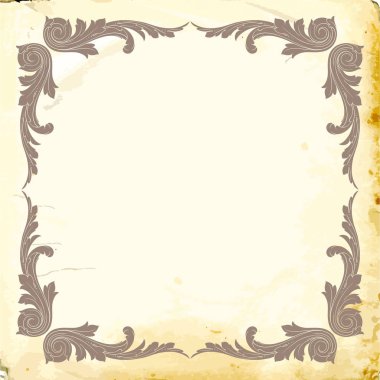 Tasarım için vintage elementlerin vektör barok 'u. 