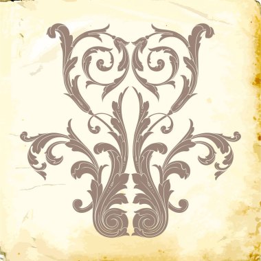 Tasarım için vintage elementlerin vektör barok 'u. 