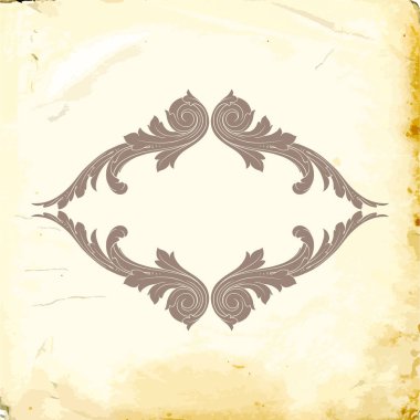 Tasarım için vintage elementlerin vektör barok 'u. 