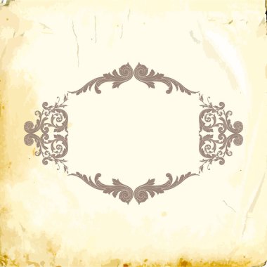 Tasarım için vintage elementlerin vektör barok 'u. 