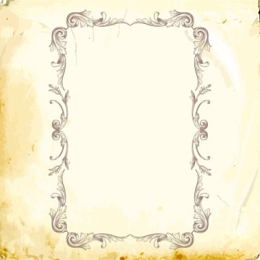 Tasarım için vintage elementlerin vektör barok 'u. 