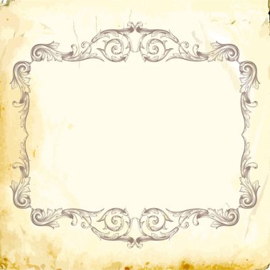 Tasarım için vintage elementlerin vektör barok 'u. 