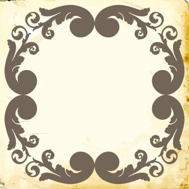 Tasarım için vintage elementlerin vektör barok 'u. 