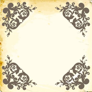 Tasarım için vintage elementlerin vektör barok 'u. 