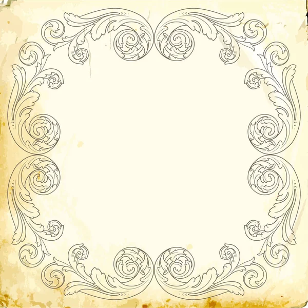 Tasarım için vintage elementlerin vektör barok 'u. 