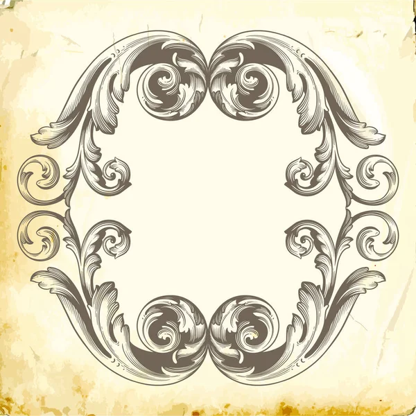 Tasarım için vintage elementlerin vektör barok 'u. 