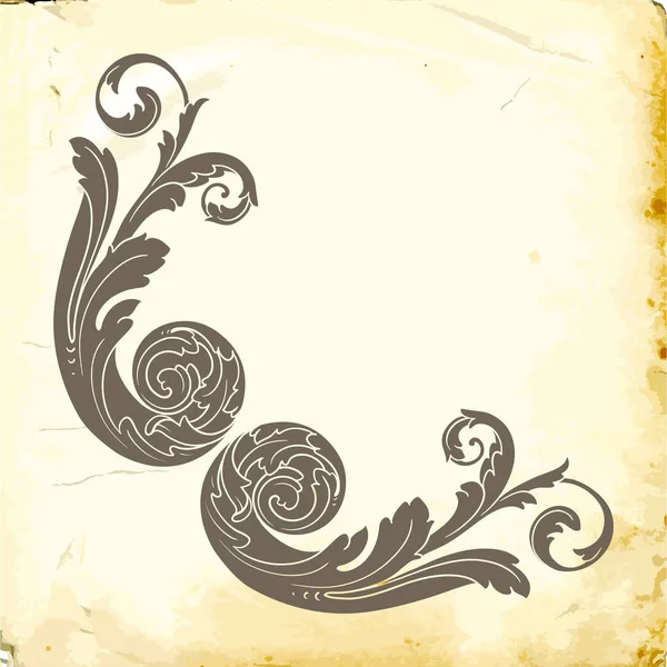 Tasarım için vintage elementlerin vektör barok 'u. 