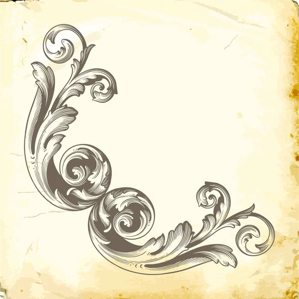 Tasarım için vintage elementlerin vektör barok 'u. 