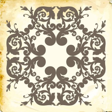 Tasarım için vintage elementlerin vektör barok 'u. 