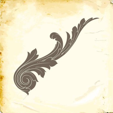 Tasarım için vintage elementlerin vektör barok 'u. 