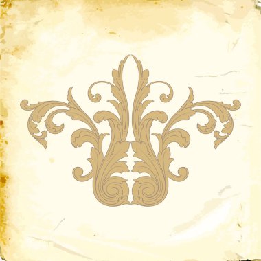 Tasarım için vintage elementlerin vektör barok 'u. 