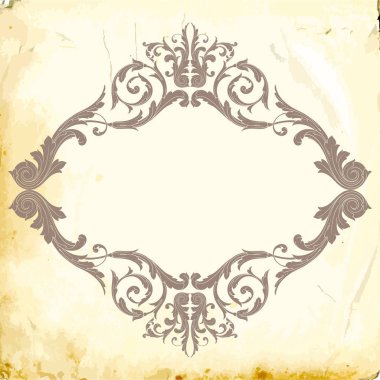 Tasarım için vintage elementlerin vektör barok 'u. 