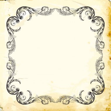 Tasarım için vintage elementlerin vektör barok 'u. 