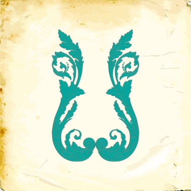 Tasarım için vintage elementlerin vektör barok 'u. 