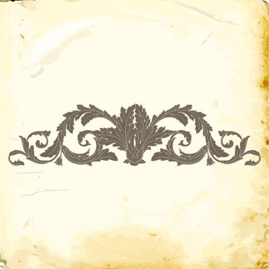 Tasarım için vintage elementlerin vektör barok 'u. 