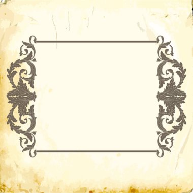 Tasarım için vintage elementlerin vektör barok 'u. 