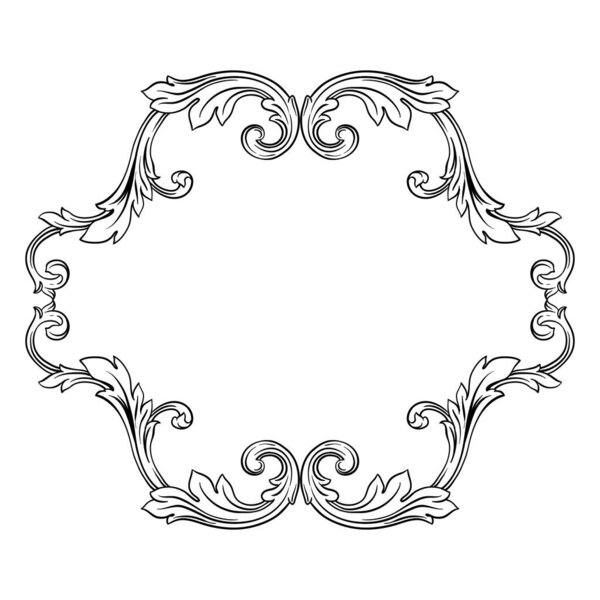 Классический вектор барокко винтажного элемента для дизайна. Вектор филигранной каллиграфии элемента декоративного дизайна. Вы можете использовать для украшения свадьбы поздравительной открытки и лазерной резки
.