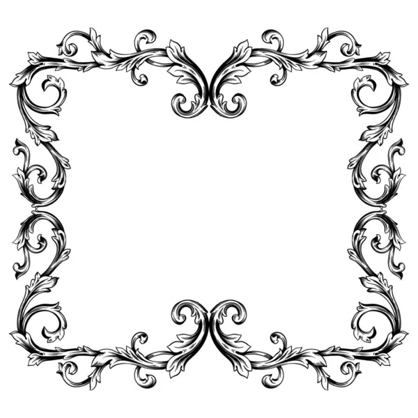 Klasszikus barokk vektor vintage elem design. Dekoratív design elem filigree kalligráfia vektor. Használhatja esküvői dekoráció üdvözlőlap és lézeres vágás. — Stock Vector