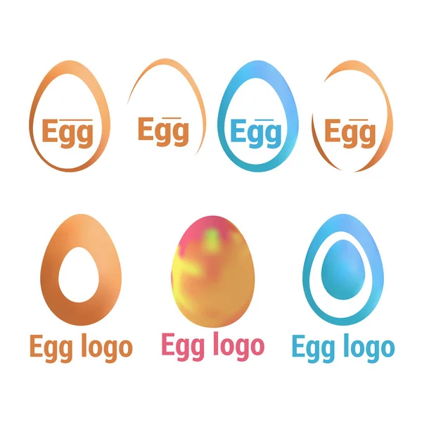 ベクトル図を分離しました。卵のシンボリックな表現です。あなたのビジネスのためのロゴのバリエーション. ベクターグラフィックス