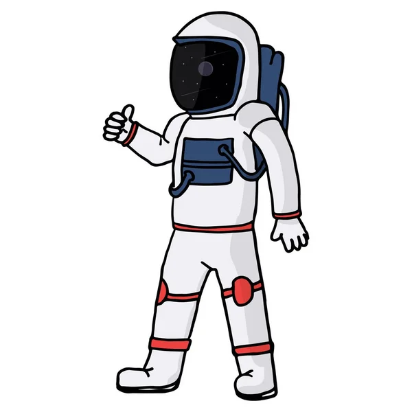 Imagem vetorial de um astronauta . — Vetor de Stock