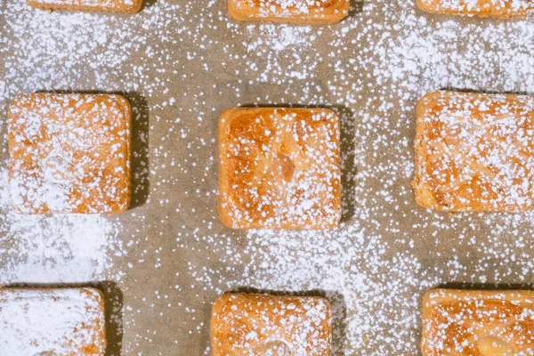 Cukrárna Zátiší Sušenky Pekařské Výrobky Mandarinky Vejce Vařím Dezert Sladkosti — Stock fotografie