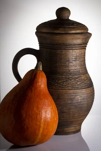 Toprak takımı sürahisi sarı balkabağı