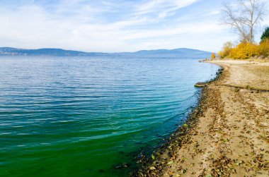 Lipno kıyı Gölü plajı ile