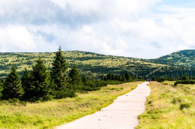 Turistik yol Krkonose Milli Parkı'nda