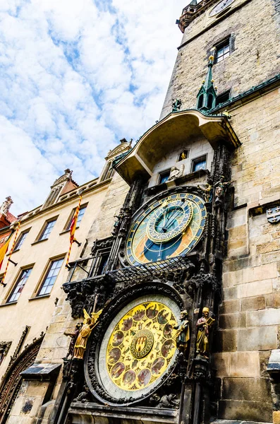 在布拉格的天文钟 (布拉格天文钟) — 图库照片