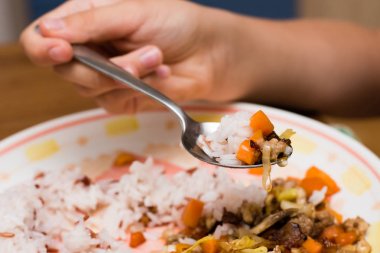 Kavrulmuş sebze yemek