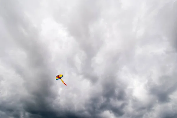 Flying kite in the air