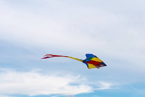 Flying kite in the air