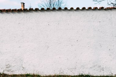 Saf beyaz duvar dokusu ile