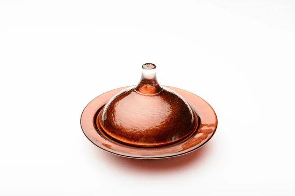 Brown handmade glass bowl Royalty Free Stock Photos