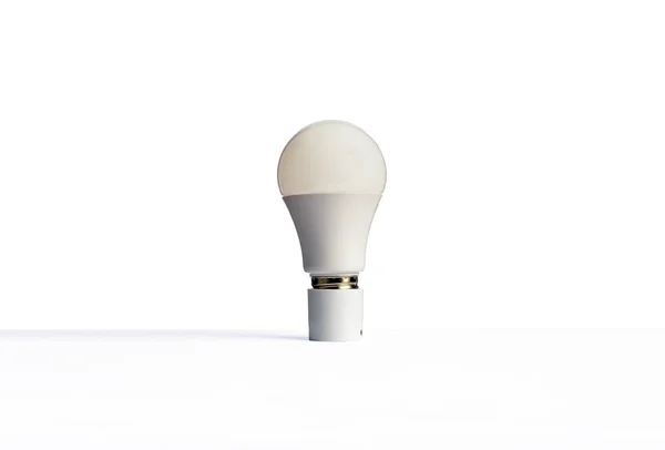 Fehér fényű lámpa fehér háttér — Stock Fotó