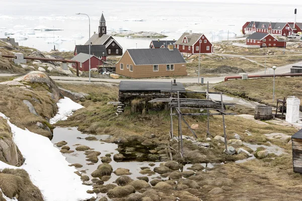 在格陵兰岛伊卢利萨特的传统生活。14.May.2016. — 图库照片