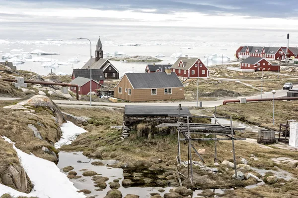 Tradycyjne życie w Ilulissat, Grenlandia. 14.May.2016. — Zdjęcie stockowe