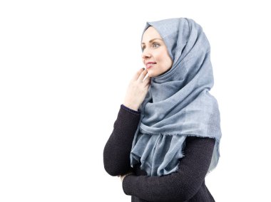 genç güzel Müslüman kadın portre