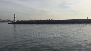 Istanbul boğazı deniz üzerinde kısa film