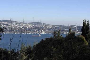 panoramik Istanbul boğazı deniz