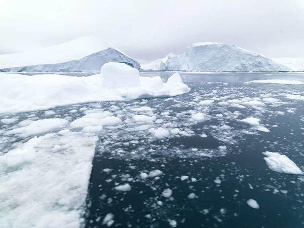 Gaciers on the ilulissat icefjord at greenland — Stock Photo, Image