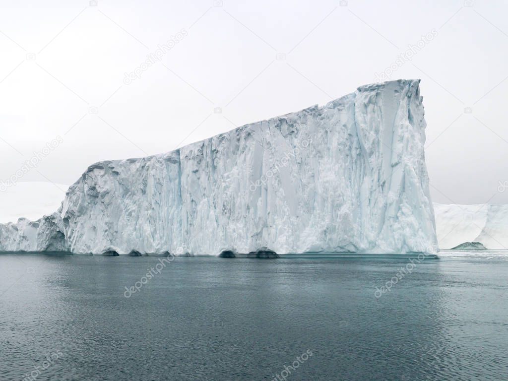 huge icebergs on arctic ocean Greenlandglacier