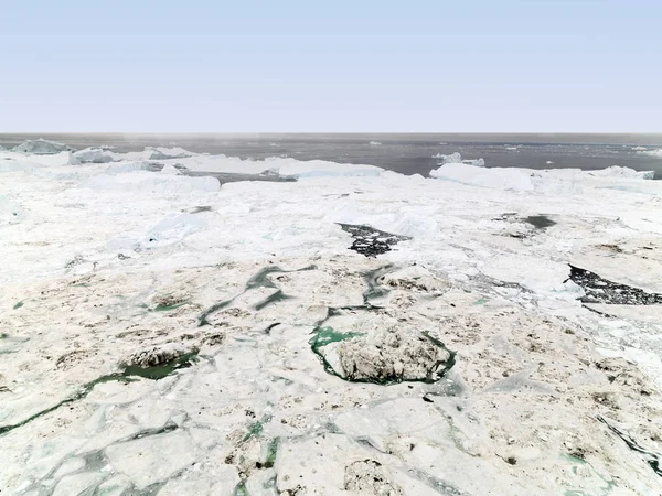 Icebergs on arctic ocean in Greenland — Stock Photo, Image