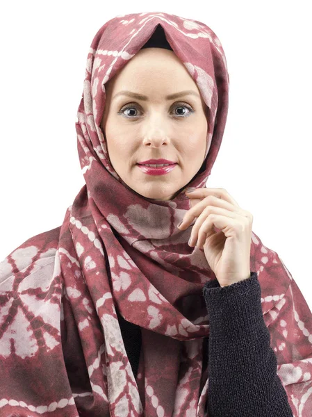 Junge muslimische Frau Nahaufnahme Porträt — Stockfoto